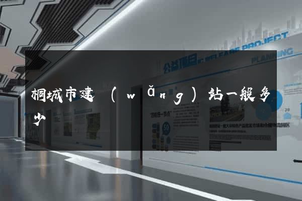 桐城市建網(wǎng)站一般多少錢