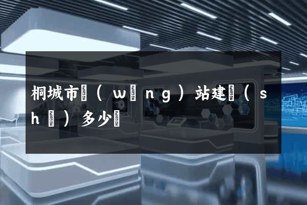 桐城市網(wǎng)站建設(shè)多少錢