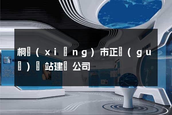桐鄉(xiāng)市正規(guī)網站建設公司