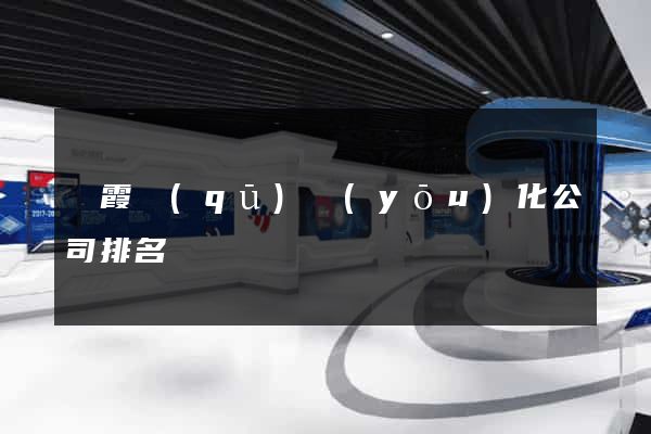 棲霞區(qū)優(yōu)化公司排名