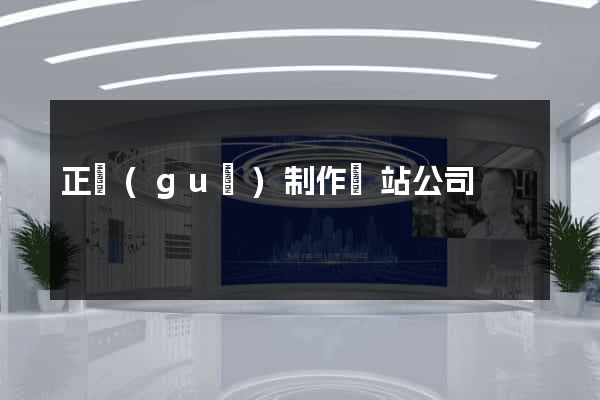 正規(guī)制作網站公司