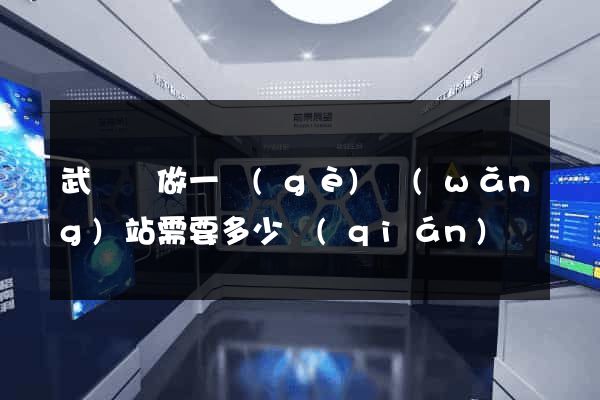 武義縣做一個(gè)網(wǎng)站需要多少錢(qián)