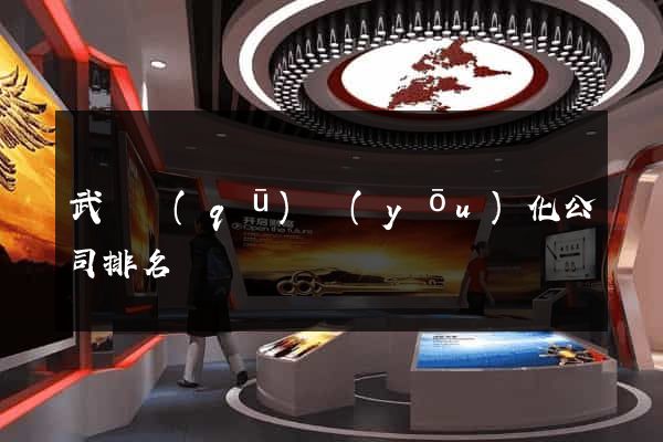 武進區(qū)優(yōu)化公司排名