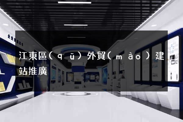江東區(qū)外貿(mào)建站推廣