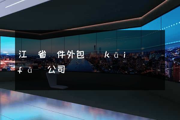 江蘇省軟件外包開(kāi)發(fā)公司