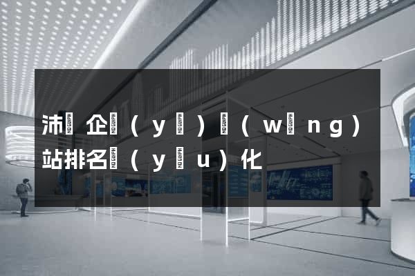 沛縣企業(yè)網(wǎng)站排名優(yōu)化