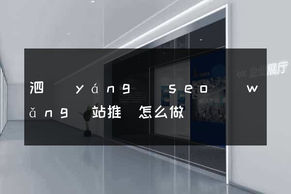 泗陽(yáng)縣seo網(wǎng)站推廣怎么做