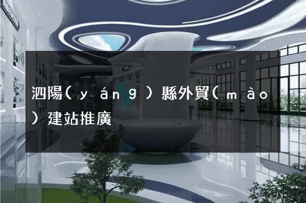 泗陽(yáng)縣外貿(mào)建站推廣