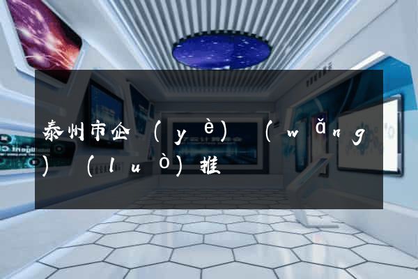 泰州市企業(yè)網(wǎng)絡(luò)推廣
