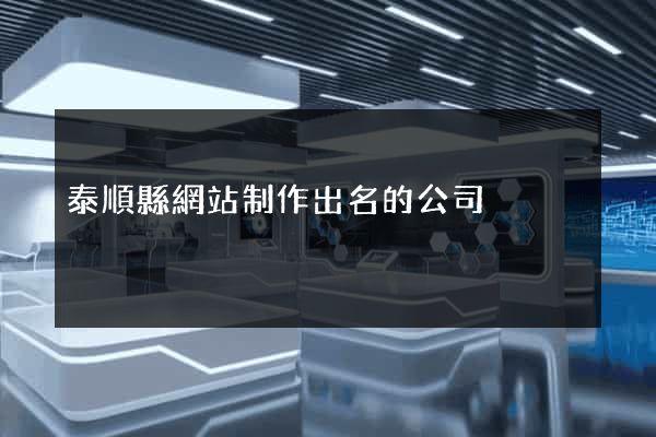 泰順縣網站制作出名的公司