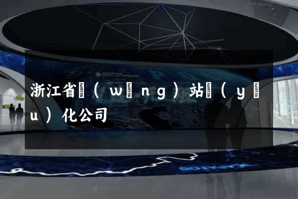 浙江省網(wǎng)站優(yōu)化公司