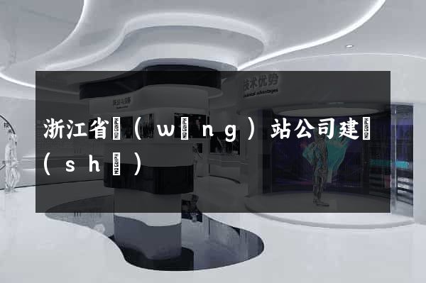 浙江省網(wǎng)站公司建設(shè)