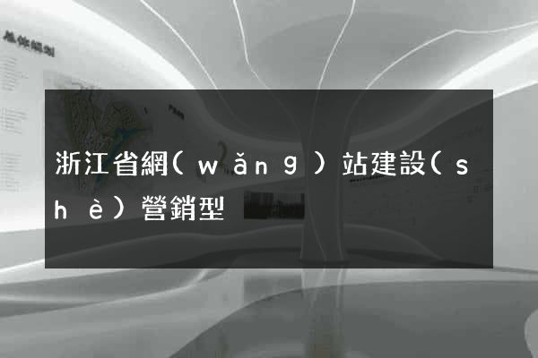 浙江省網(wǎng)站建設(shè)營銷型
