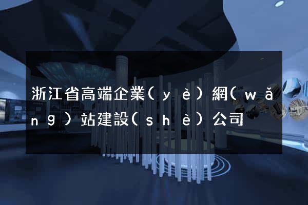 浙江省高端企業(yè)網(wǎng)站建設(shè)公司