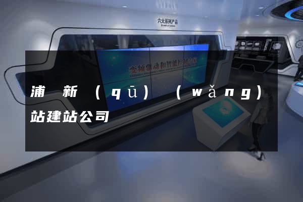 浦東新區(qū)網(wǎng)站建站公司