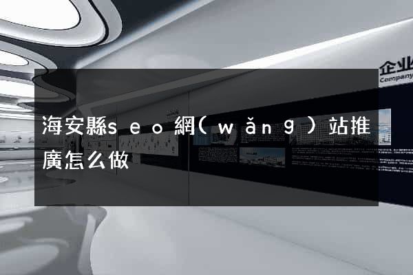 海安縣seo網(wǎng)站推廣怎么做