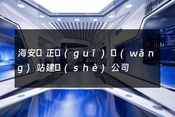 海安縣正規(guī)網(wǎng)站建設(shè)公司