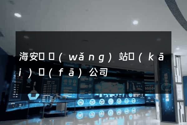 海安縣網(wǎng)站開(kāi)發(fā)公司