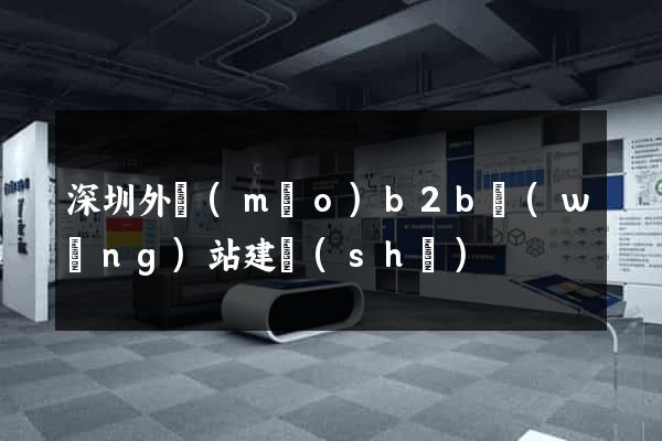 深圳外貿(mào)b2b網(wǎng)站建設(shè)