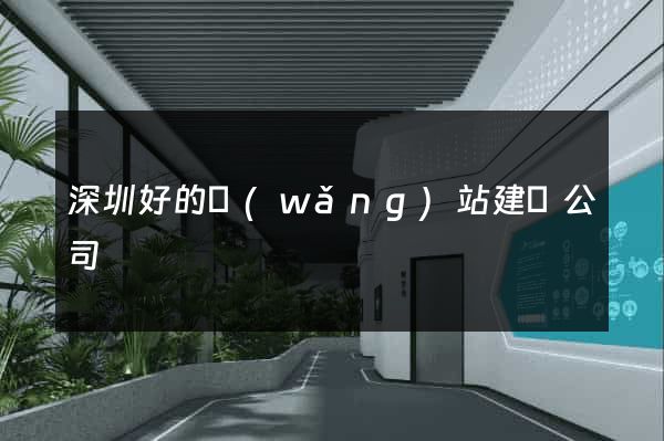 深圳好的網(wǎng)站建設公司