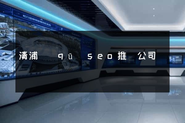 清浦區(qū)seo推廣公司