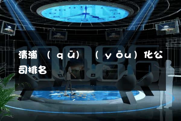清浦區(qū)優(yōu)化公司排名