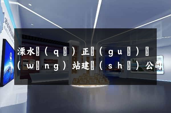 溧水區(qū)正規(guī)網(wǎng)站建設(shè)公司