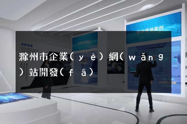 滁州市企業(yè)網(wǎng)站開發(fā)