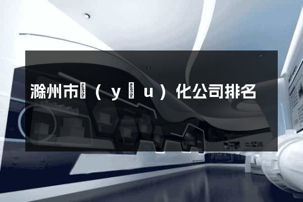 滁州市優(yōu)化公司排名