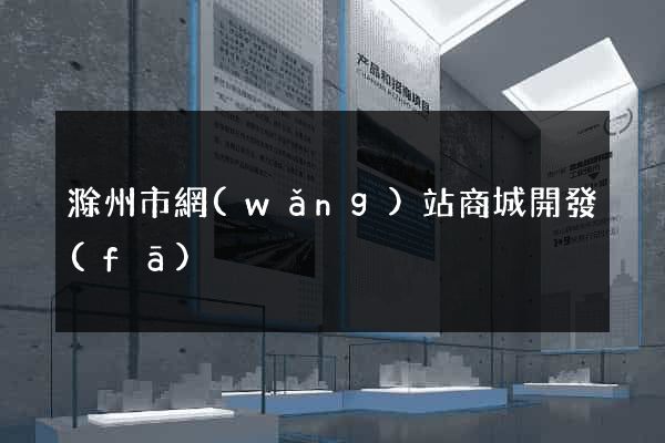 滁州市網(wǎng)站商城開發(fā)
