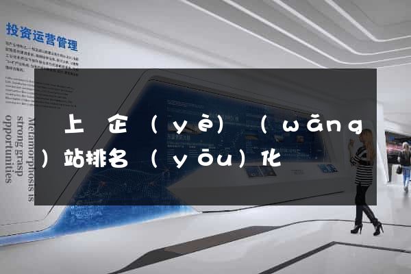 潁上縣企業(yè)網(wǎng)站排名優(yōu)化