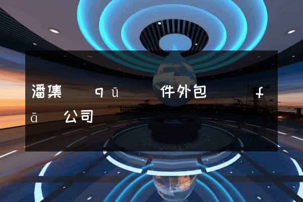 潘集區(qū)軟件外包開發(fā)公司