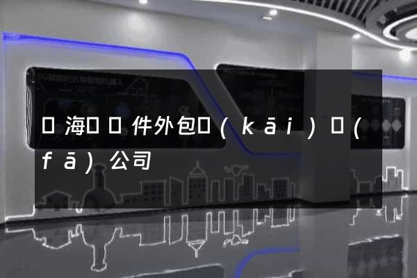 濱?？h軟件外包開(kāi)發(fā)公司