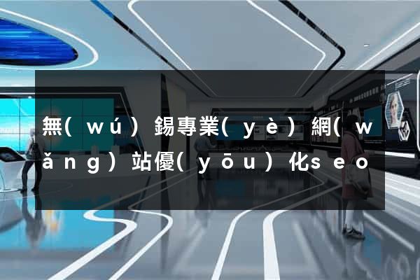 無(wú)錫專業(yè)網(wǎng)站優(yōu)化seo