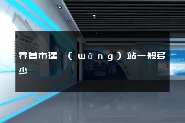 界首市建網(wǎng)站一般多少錢