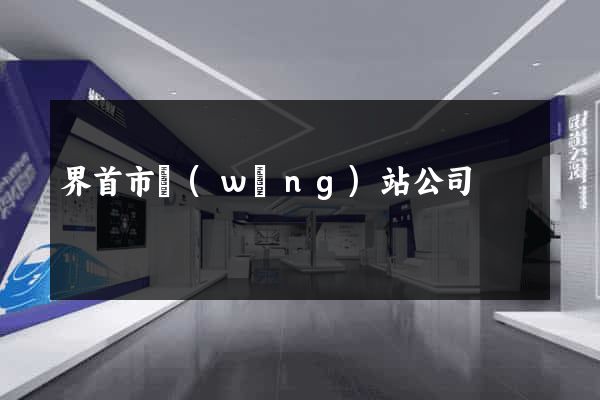 界首市網(wǎng)站公司