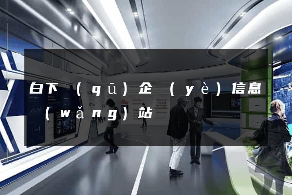 白下區(qū)企業(yè)信息網(wǎng)站