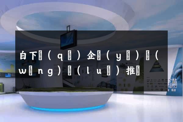 白下區(qū)企業(yè)網(wǎng)絡(luò)推廣