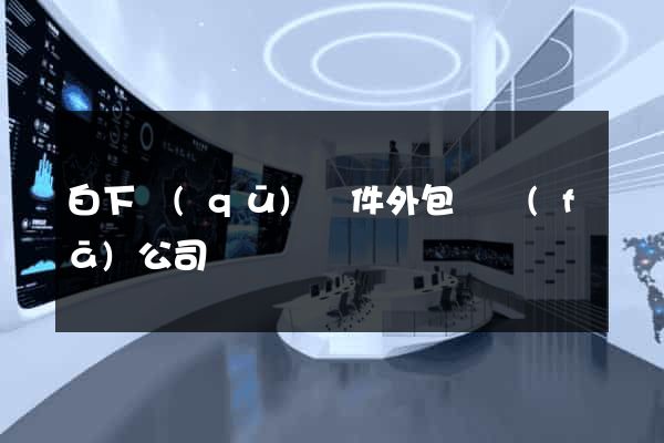 白下區(qū)軟件外包開發(fā)公司
