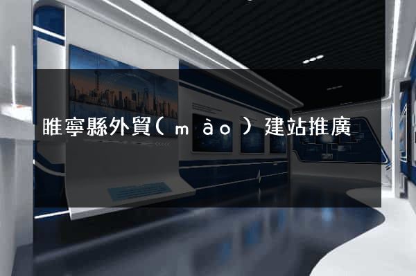 睢寧縣外貿(mào)建站推廣