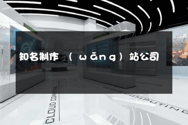 知名制作網(wǎng)站公司