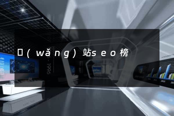 網(wǎng)站seo榜