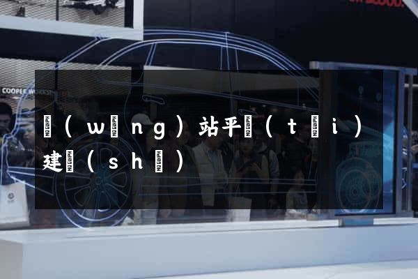 網(wǎng)站平臺(tái)建設(shè)