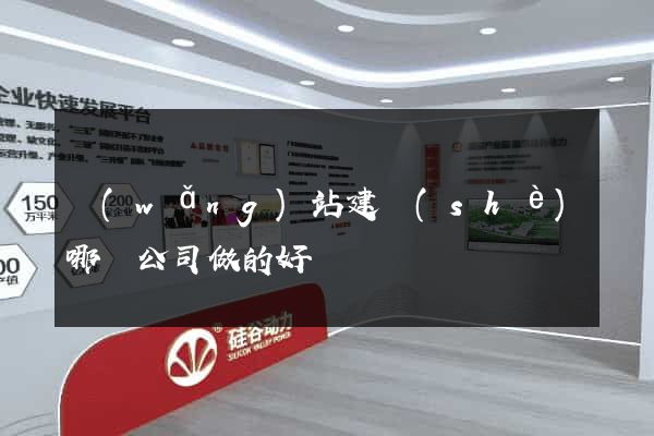 網(wǎng)站建設(shè)哪個公司做的好