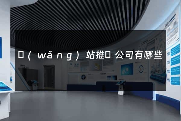 網(wǎng)站推廣公司有哪些