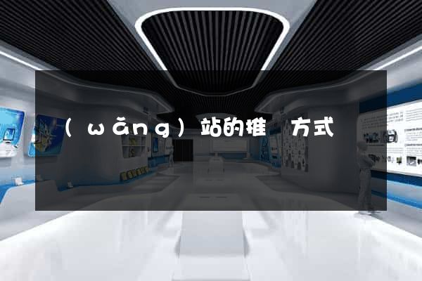 網(wǎng)站的推廣方式