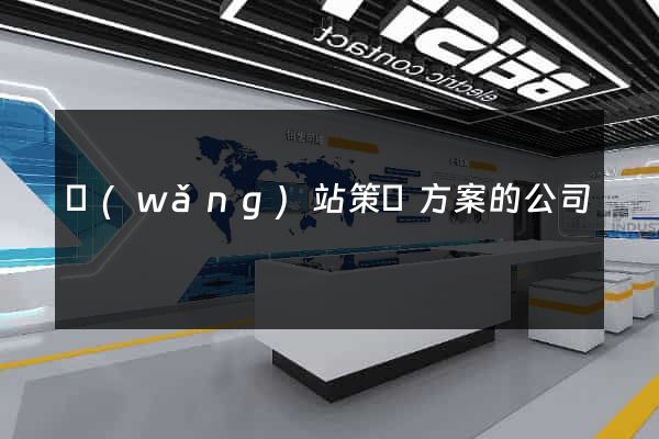 網(wǎng)站策劃方案的公司