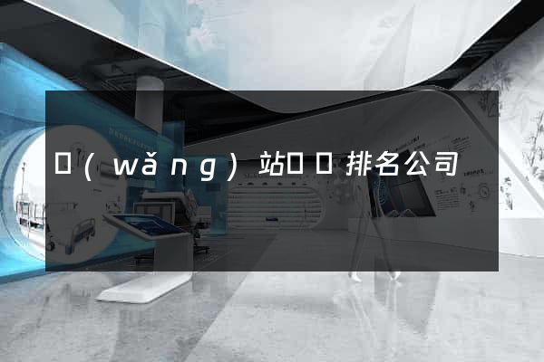 網(wǎng)站設計排名公司