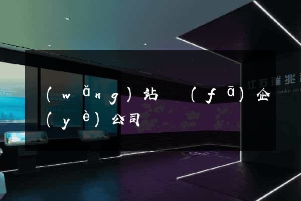 網(wǎng)站開發(fā)企業(yè)公司