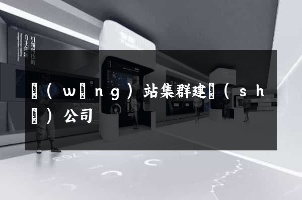 網(wǎng)站集群建設(shè)公司
